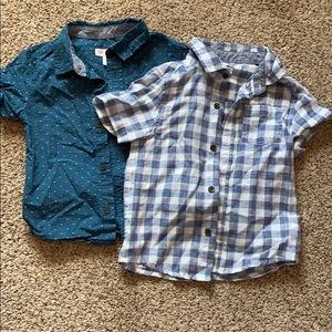 2 Cat & Jack buttondown shirts. Size 4T